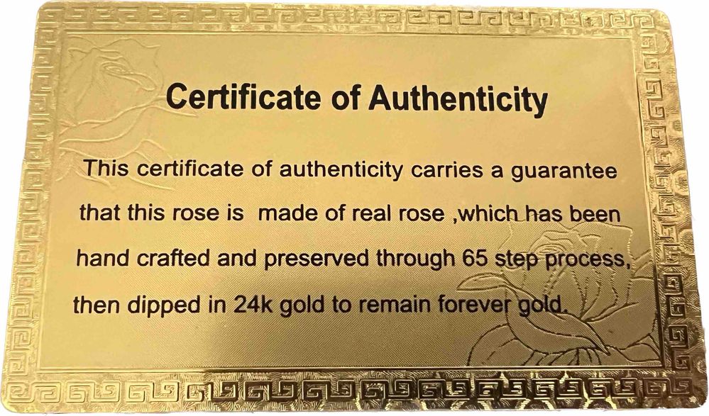 Истинска роза 24к злато