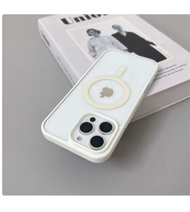 Iphone 15 16 PLUS PRO MAX - Husa Acryl Magsafe Hard Plastic Folie