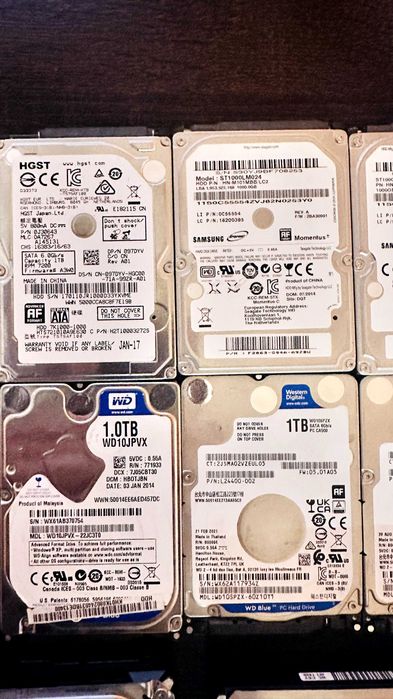 Lot Hard Disk HDD Laptop/Desktop - 1TB NAS 2.5" 3.5"
