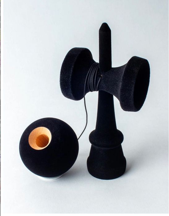 Kendama sweets fuzzy black broken shape nou!
