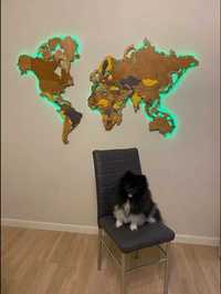 Карта мира . Географическое карта мира. На стену школьникам глобус