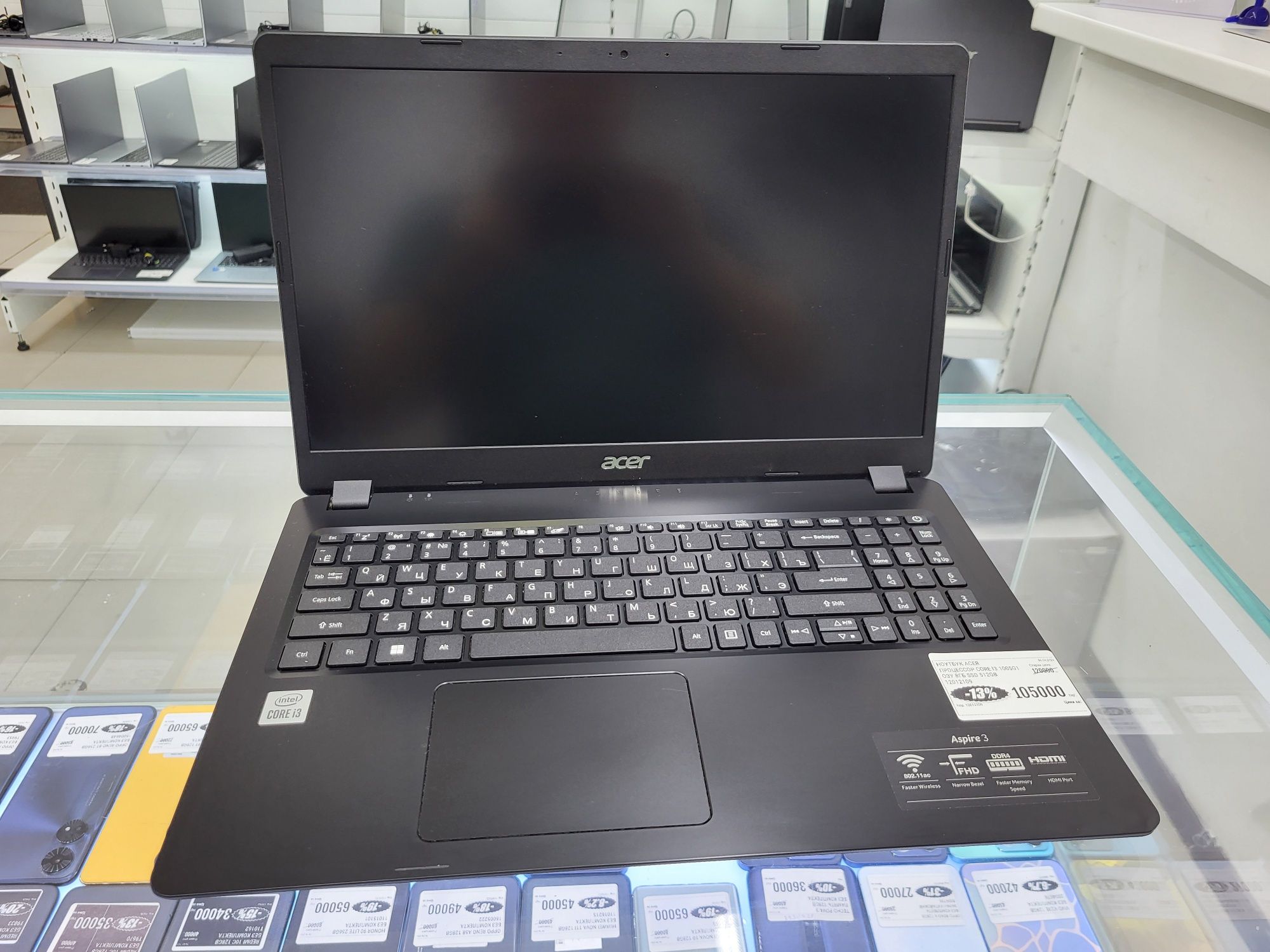 Ноутбук Acer core i3 1005G1 Озу 8гб ssd512gb рассрочка магазин Реал