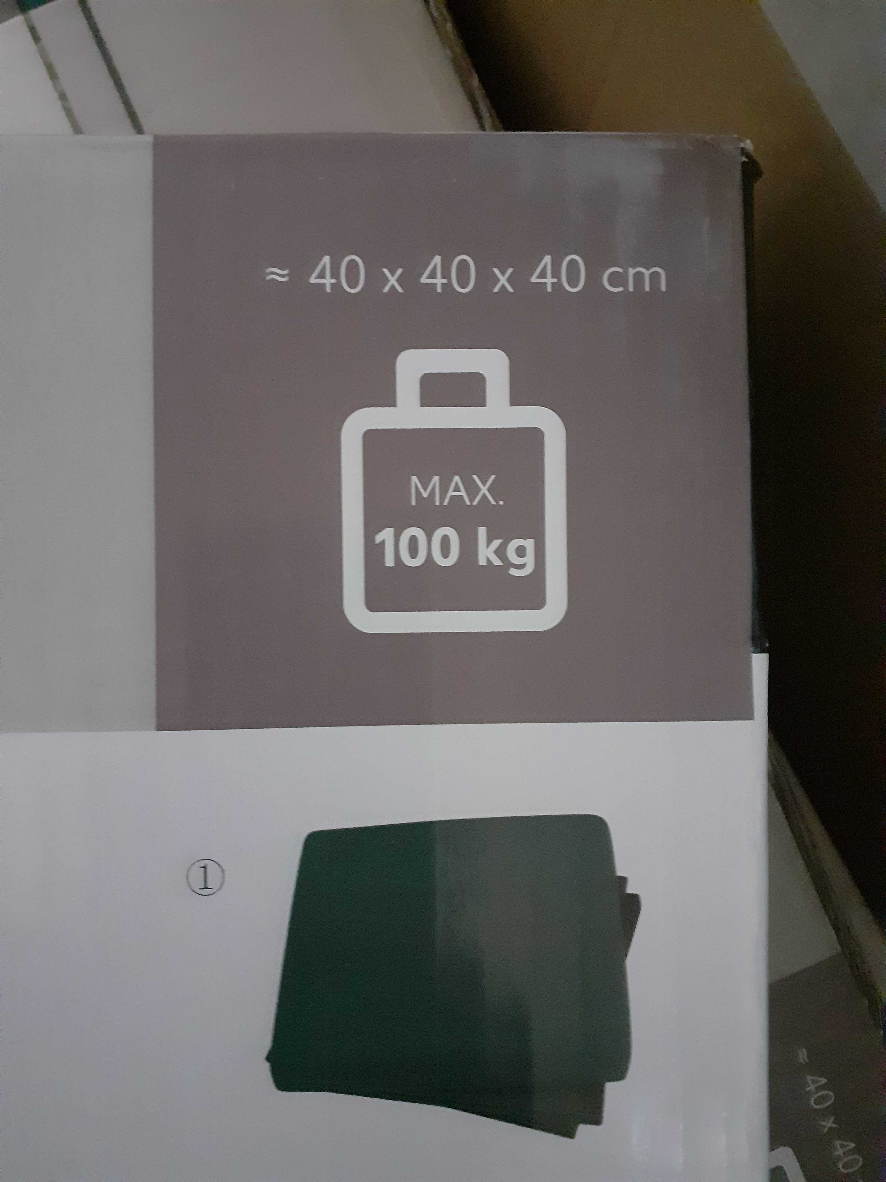 Комплект Сгъваеми табуретки 2 бр, зелени, 40 x 40 , Сгъваем куб сядане
