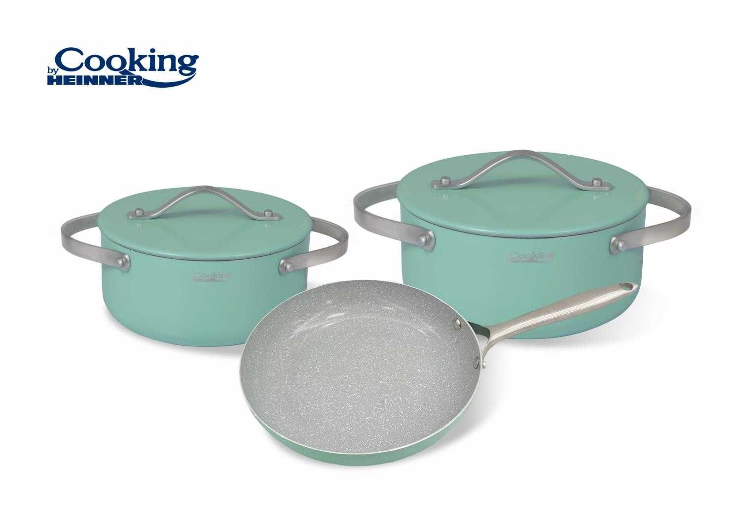 Set gatit 5 piese aluminiu presat, CRETA, COOKING BY HEINNER