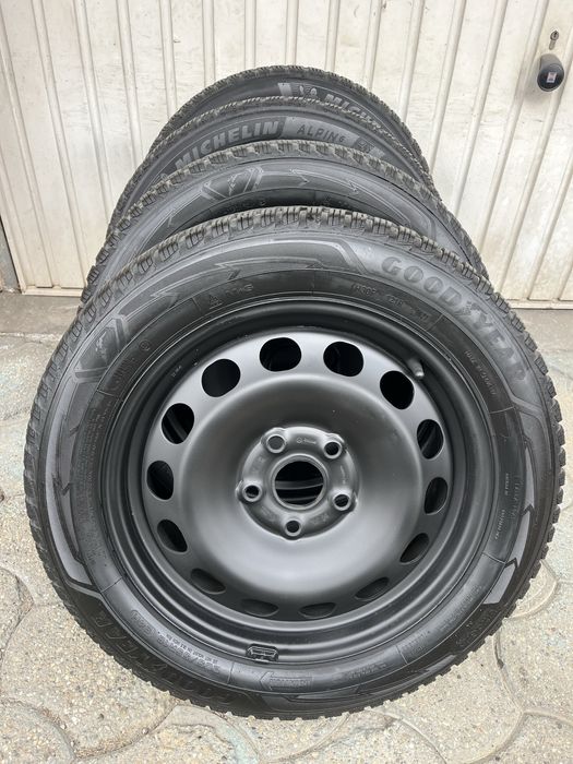 Jante otel 5x112mm, anvelope iarna 205/55 R16, Vw, Audi, Seat, Skoda