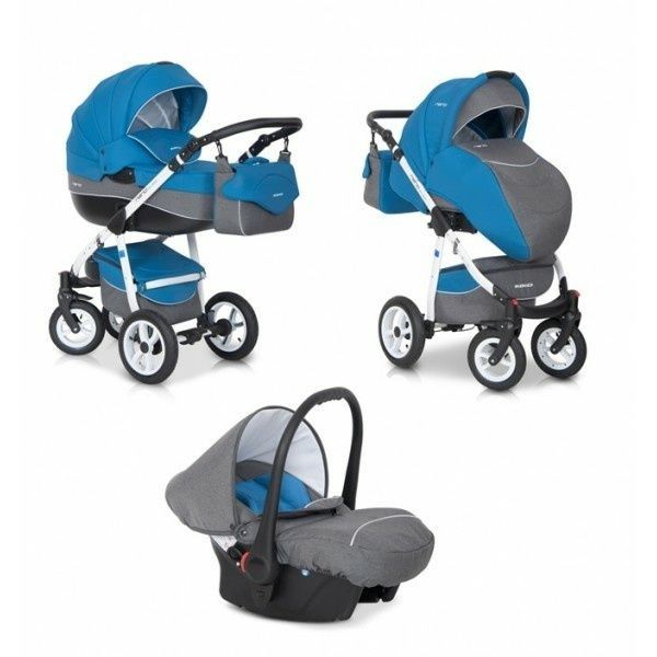 Коляска Riko Nano 3 в 1 — синий, полный комплект (подробное описание)