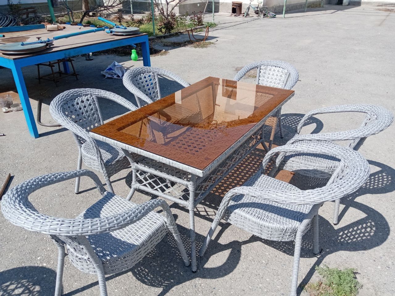 Deko Ratan To‘qima Stol-Stullar — Oshxona, Kafe va Restoranlar Uchun