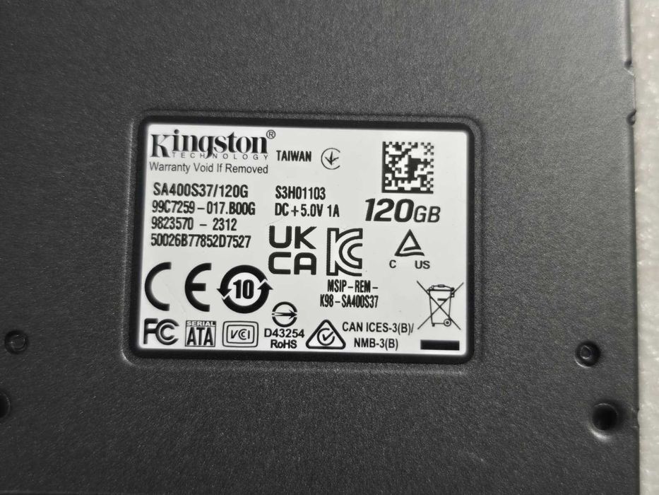Solid-State Drive (SSD) KINGSTON A400, 120GB SATA3, 2.5" SA400S37/120G