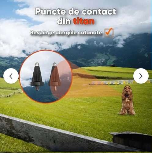 Gard invizibil wireless cu GPS pentru câini IPX7 F81D Portocaliu nou