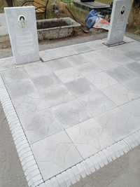 Установка памятников, облагораживание могил тротуарной плиткой