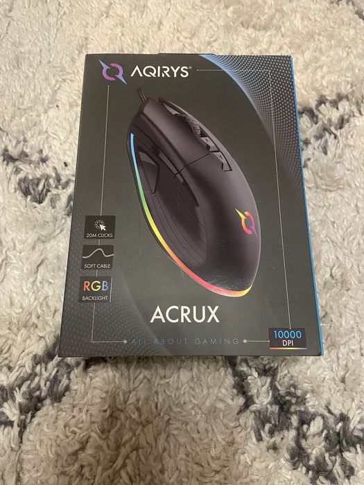 Mouse gaming AQIRYS ACRUX: RGB, 10000 DPI, NOU în cutie