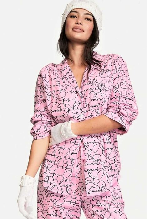 Pijama Victoria's Secret roz confortabile originale