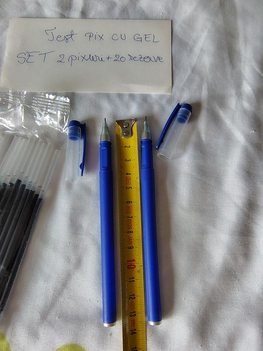 Pix cu gel și 20 de rezerve/ culoare albastră/ set