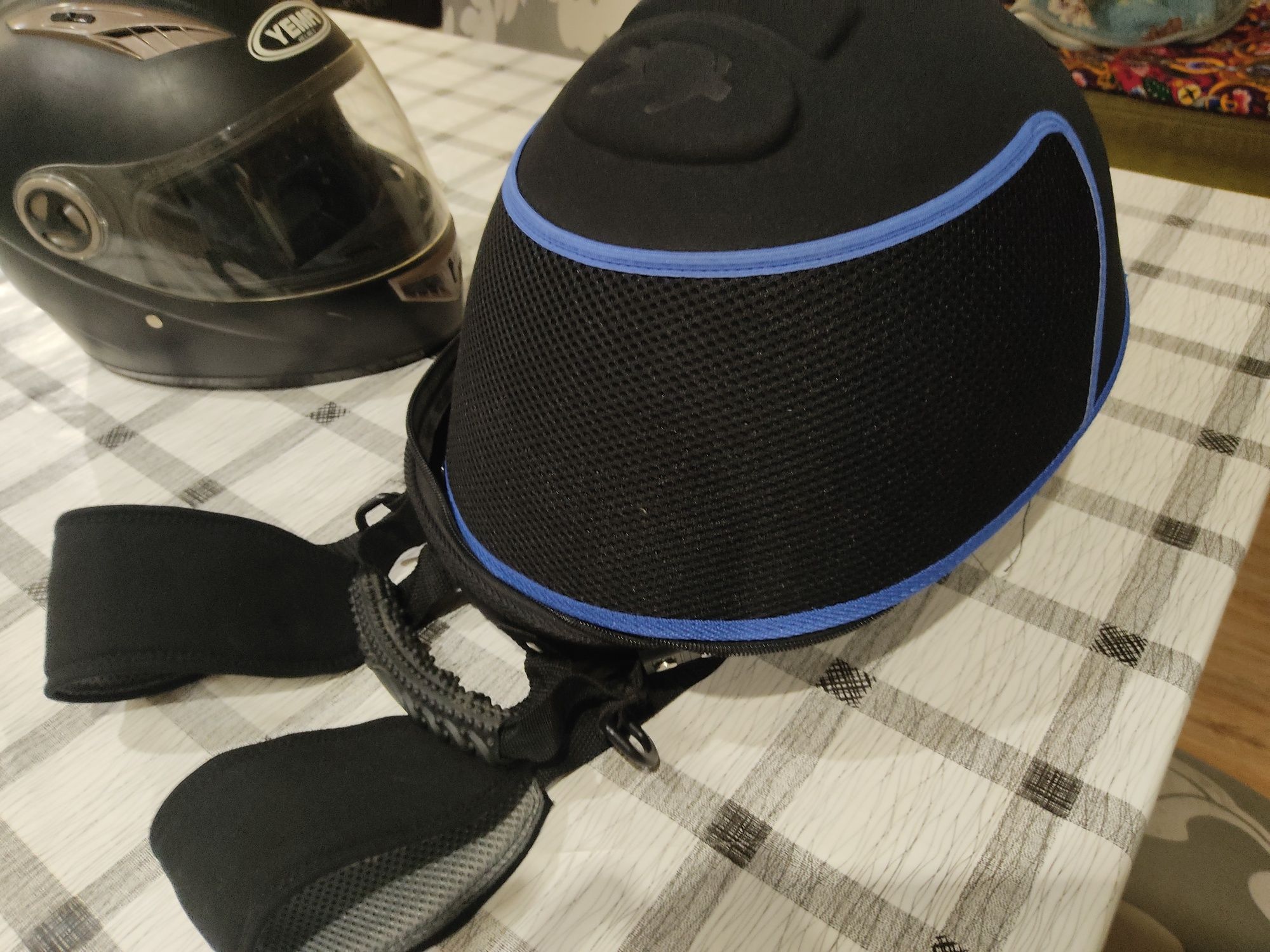 Мото шлем с сумкой