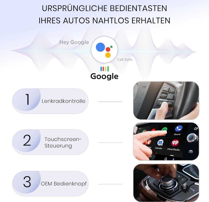 Adaptor auto wireless AIZEO Android / CarPlay iOS iPhone,navigatie