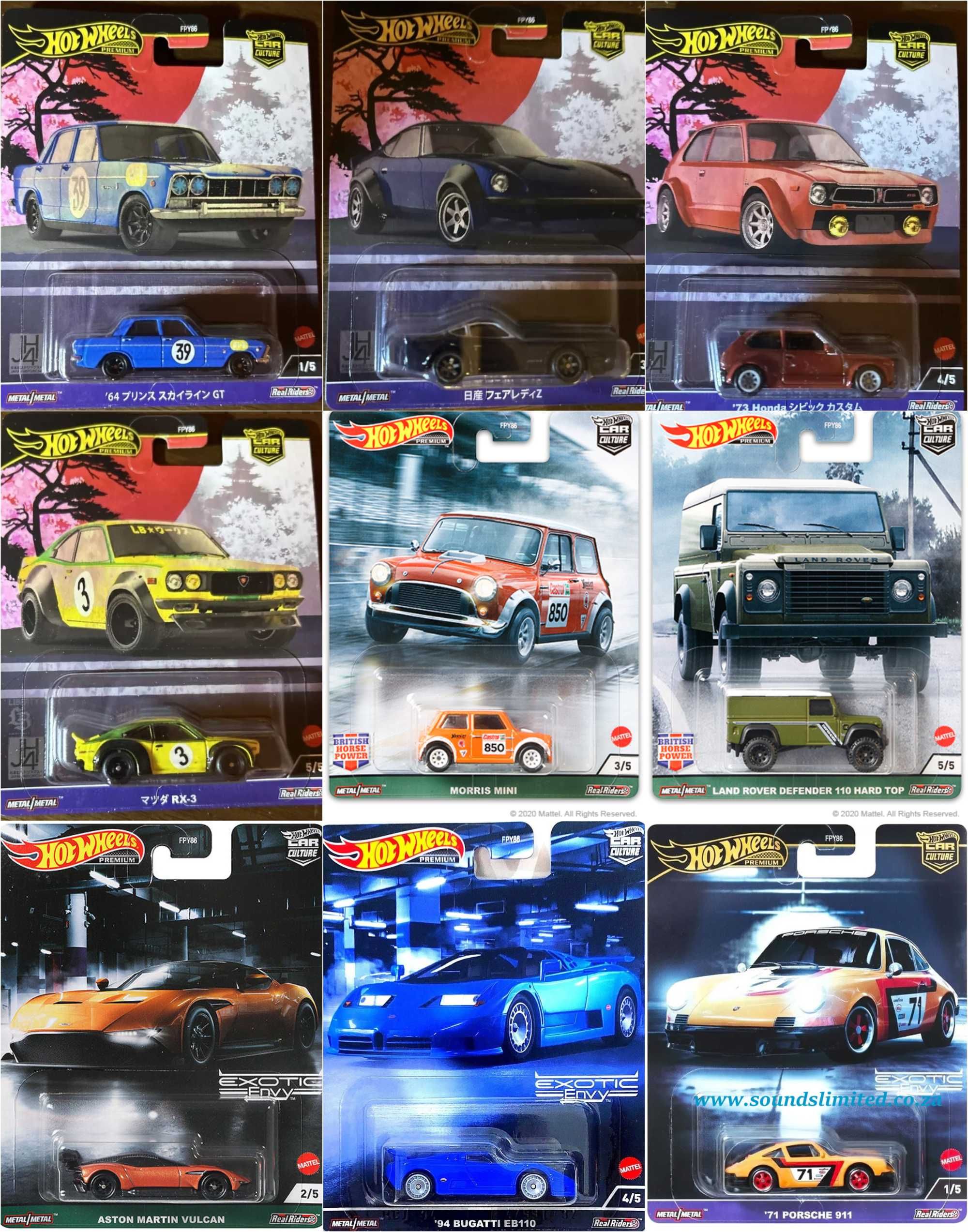 Метални колички Hot Wheels Fast&Furious Car Culture M2 Greenlight ERTL