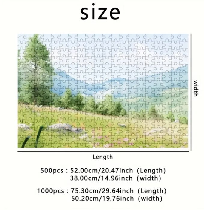 Персонализиран дървен пъзел със снимка 500 / 1000 части