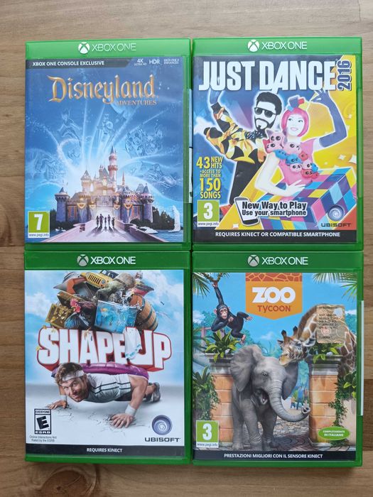 Xbox one kinect shape up Just dance disneyland adventures zoo tycoon