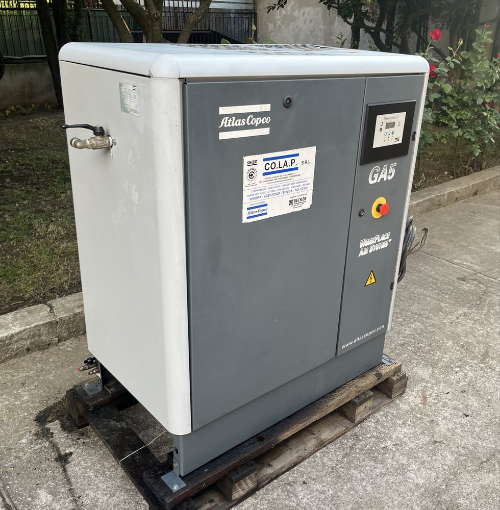 Винтов компресор Atlas Copco GA5 5.5Kw
