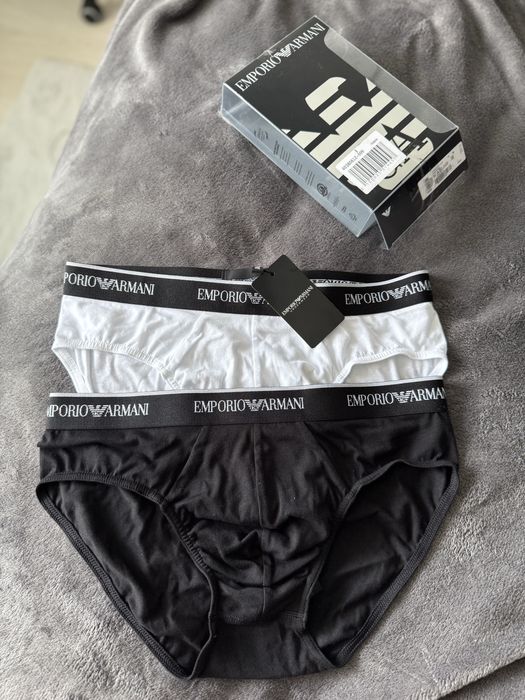 Emporio Armani set 2 chiloti alb-negru marimea M noi originali