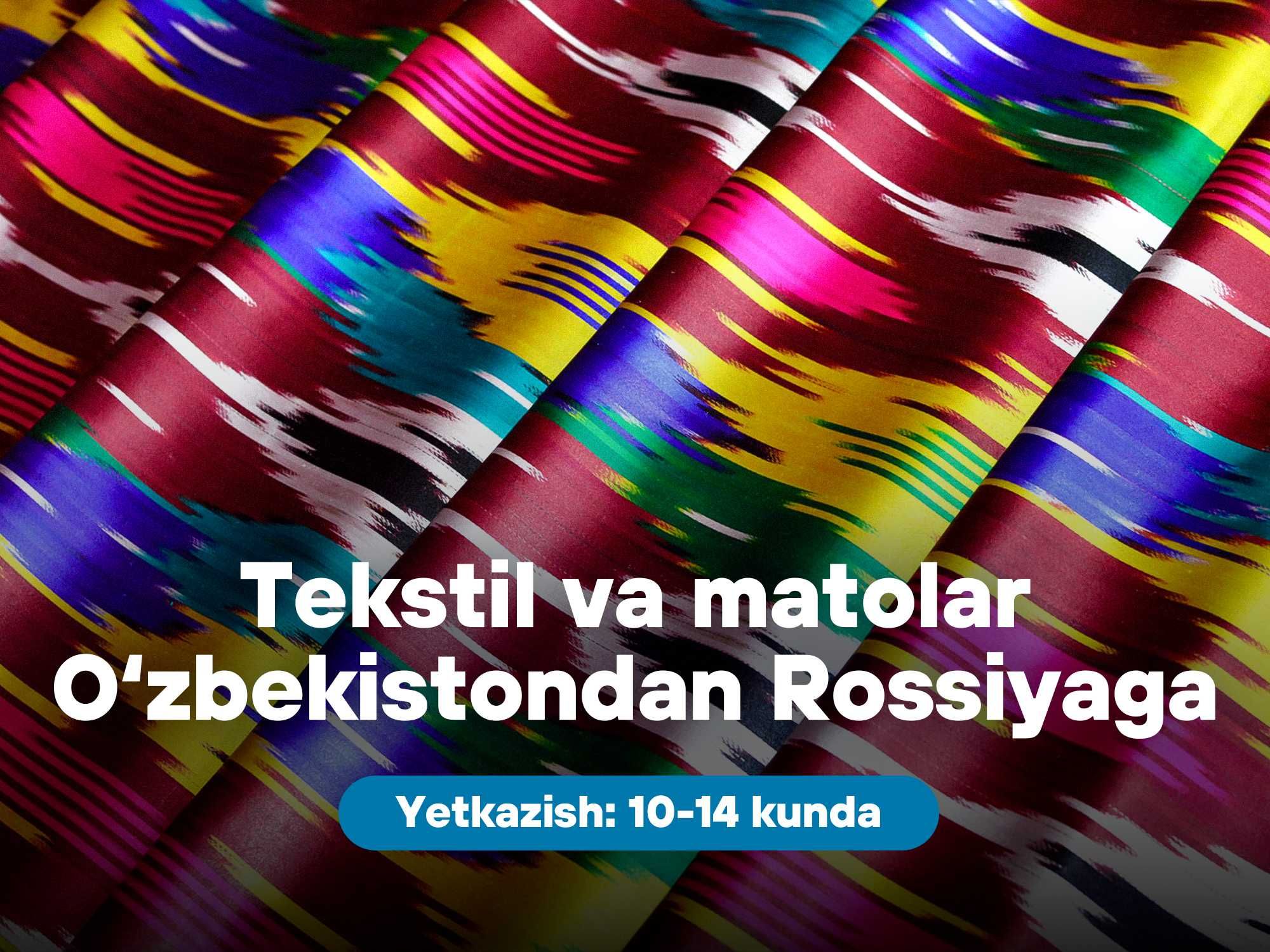 Yuk tashish
Oʻzbekiston-Rossiya
Shaxsiy va tijorat yuklari