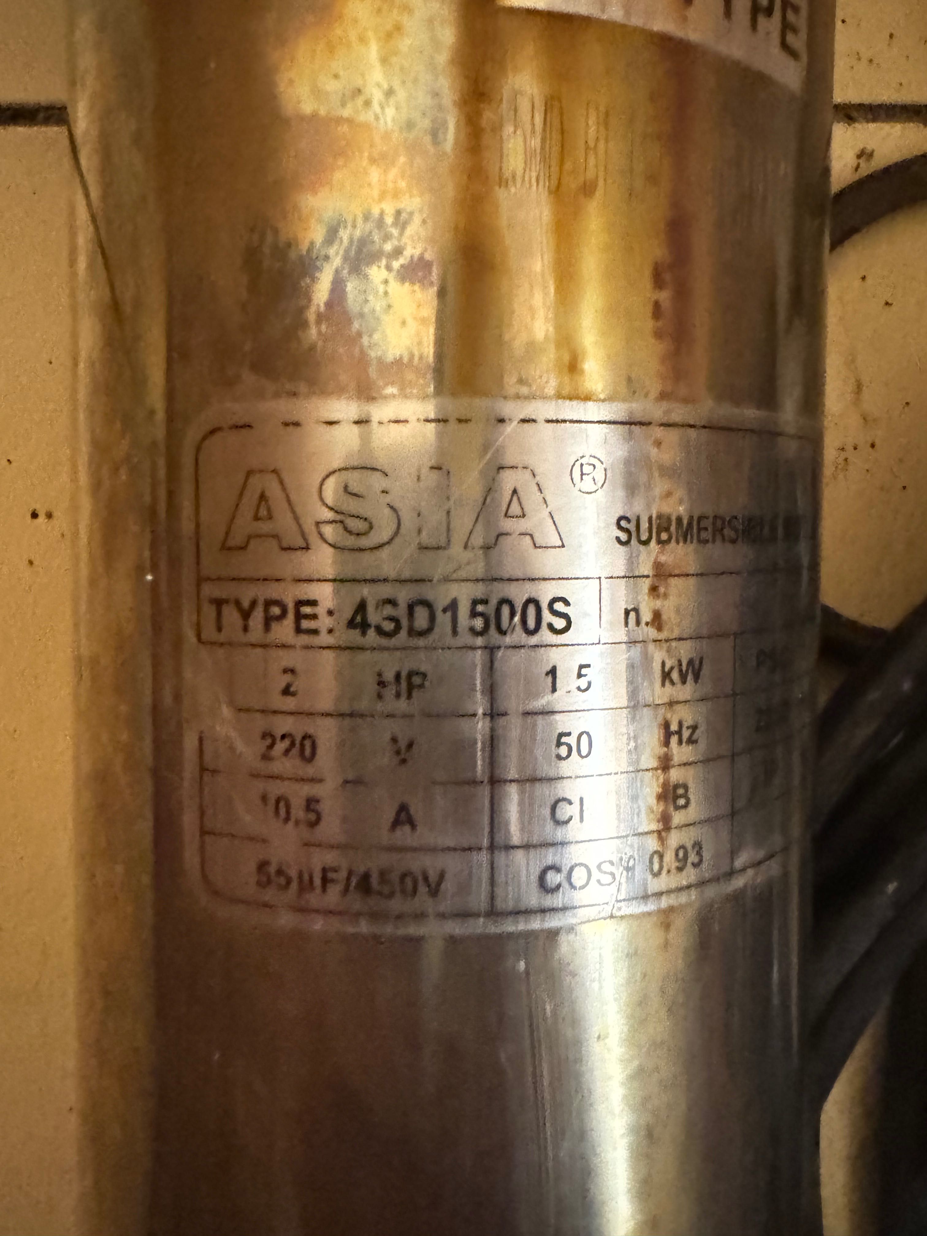 Глубинный насос ASIA 4SD1500S 1,5 kW 220V 2hp
