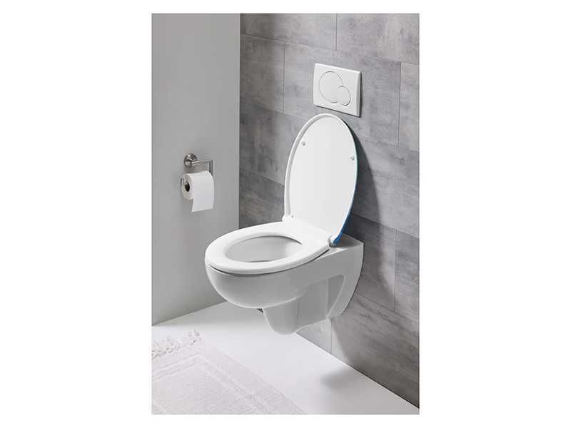 НОВА! Седалка за тоалетна чиния плавно затваряне Easy-Click принт