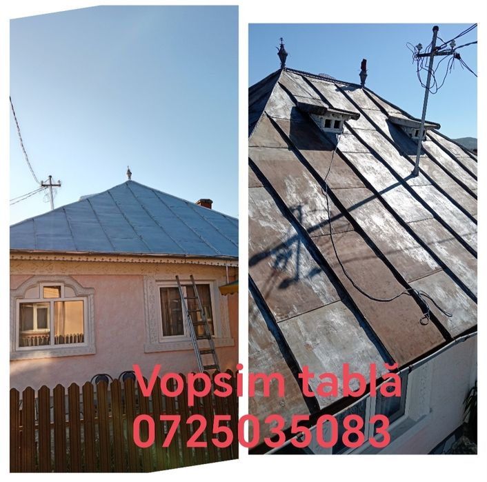 Vopsim tablă pe case garduri etc
