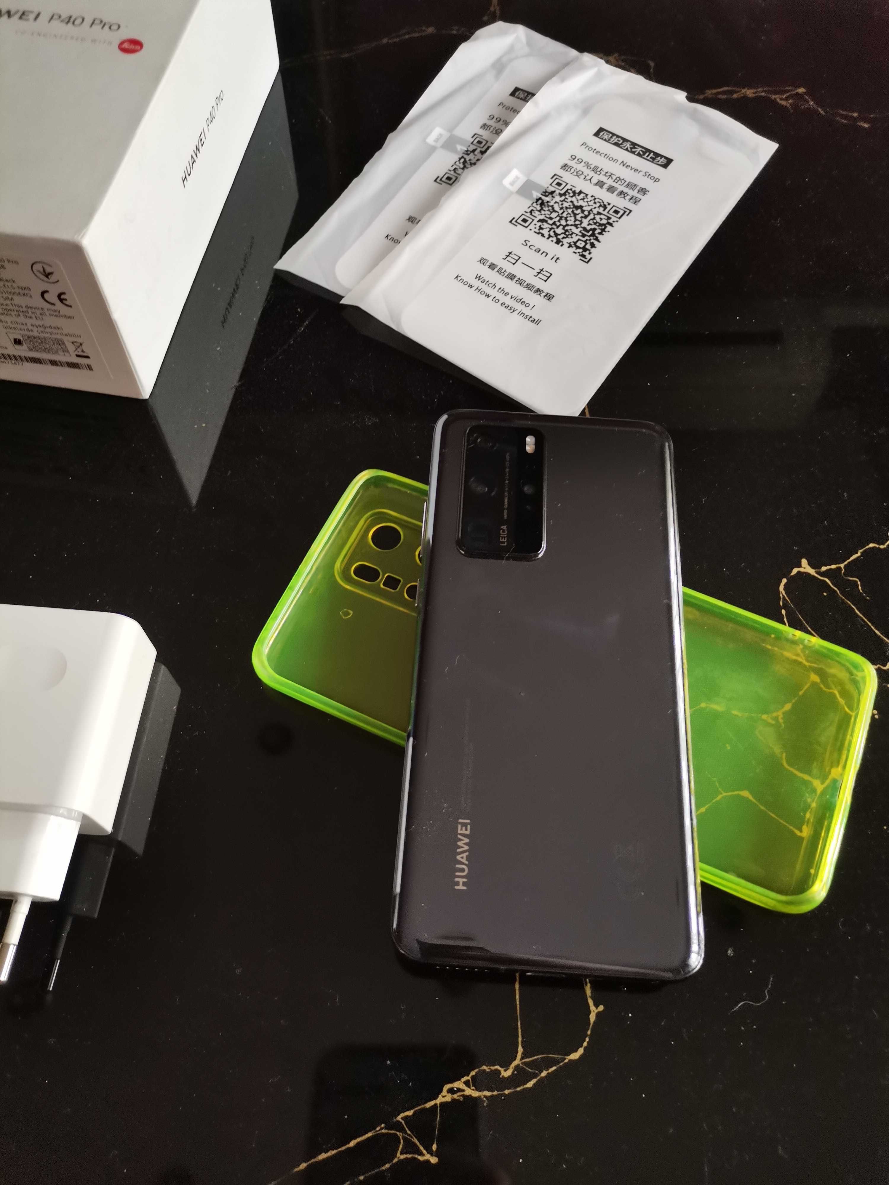 Huawei P40 Pro 256gb 5G , пълен пакет, счупен дисплей