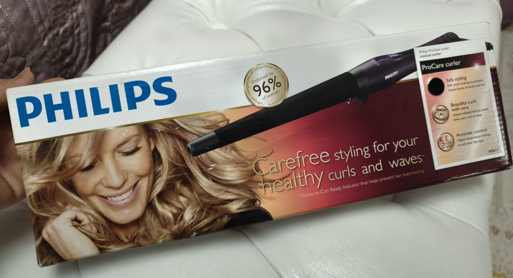 Phillips is ProCare curler - Плойка конус бархатная