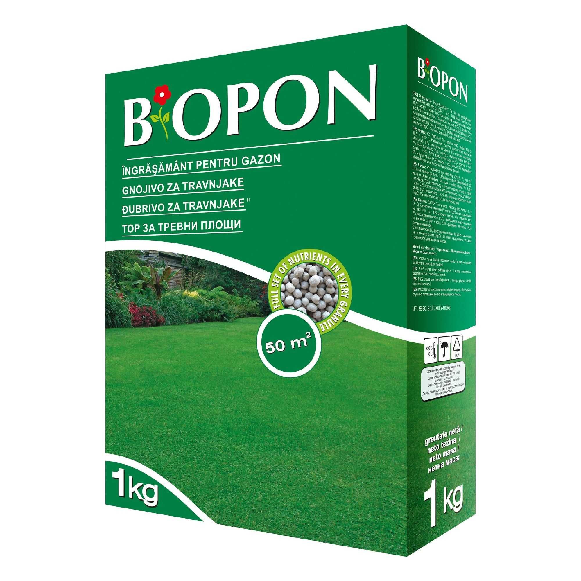 Îngrășământ PREMIUM pentru gazon - STOC LIMITAT - 1 KG pentru 50mp