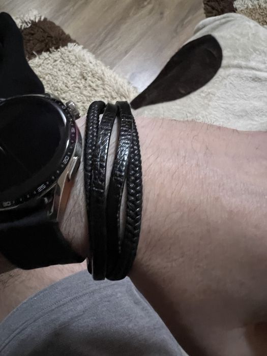 Brățări unisex pietre și zirconiu piele