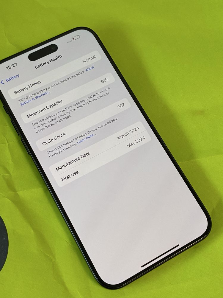 КАТО НОВ 256GB iPhone 15 Pro Max Yettel Гаранция 2026 TITANIUM BLUE
