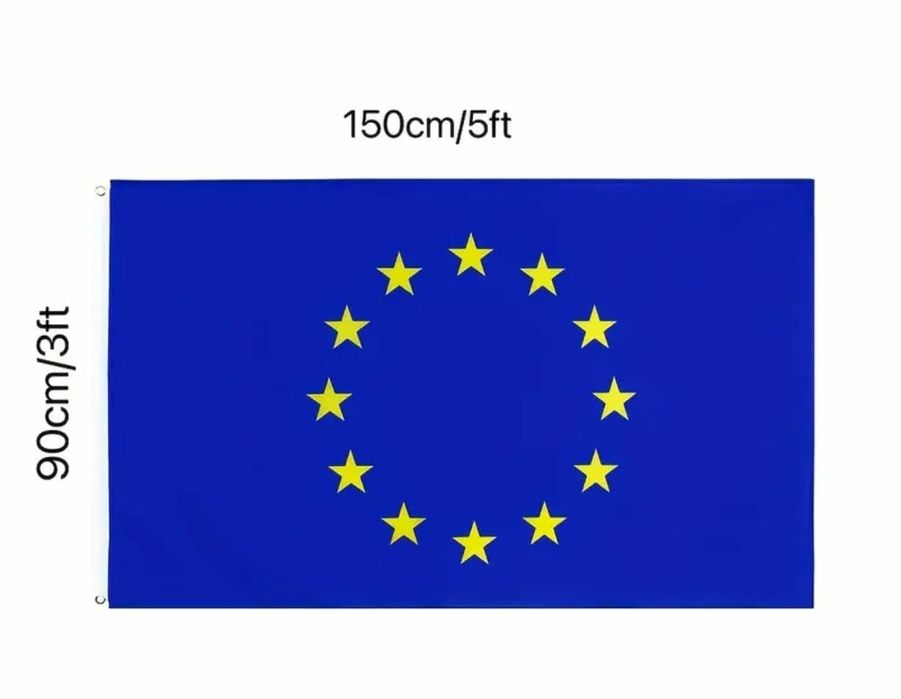 Steaguri Romania, SUA si Uniunea Europeana dimensiuni mari