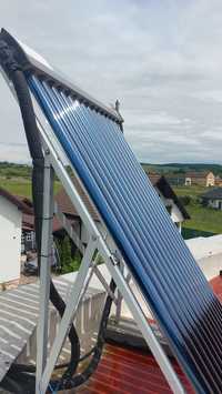 Panou solar 14 tuburi heat pipes Helis cu suport acoperis plat