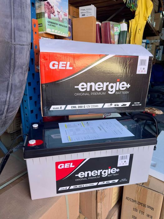 Acumulator cu gel 220ah Energi+ nou pentru panou solar casa