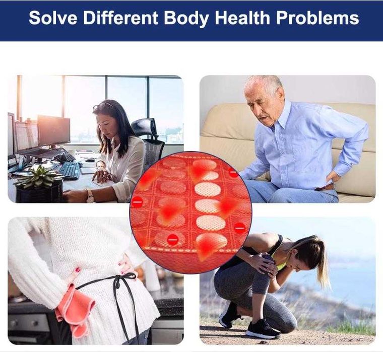 Нефрит Турмалиновa Масажна Постелка Матрак Невралгия Артрит Гръб Кръст