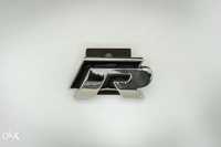 Emblema VW R/R-line grila metal negru/rosu