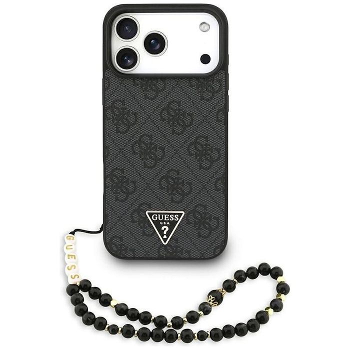 Guess - hardcase 4g triangle logo magsafe with cord strap (guhmp17lp4t
