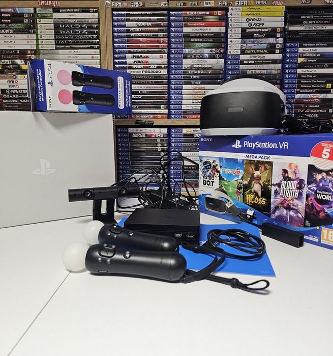 Ochelari VR cu manete + jocuri , PS 4 , PlayStation 4
