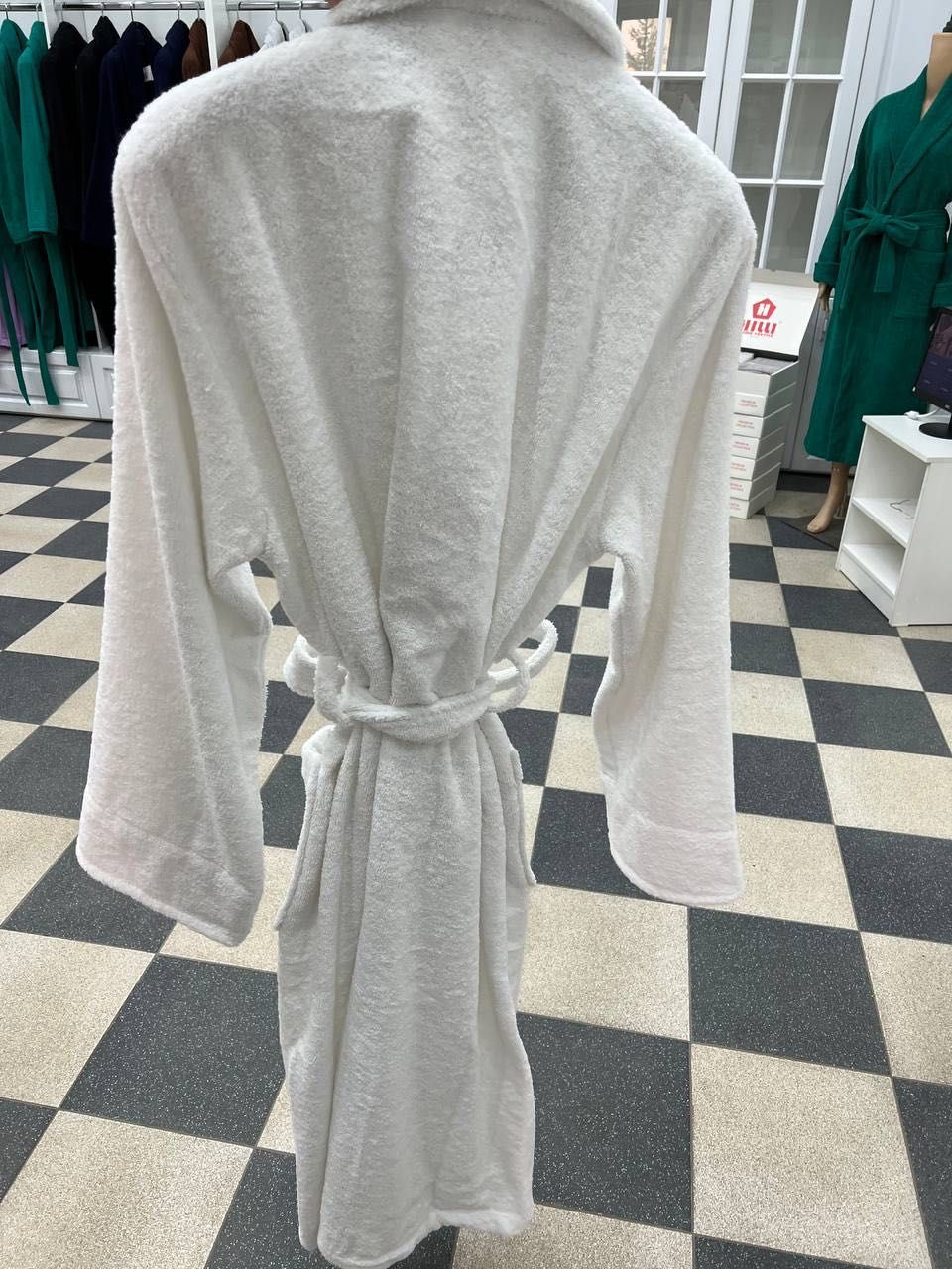 Купить махровый халат белый полотенце для отелей