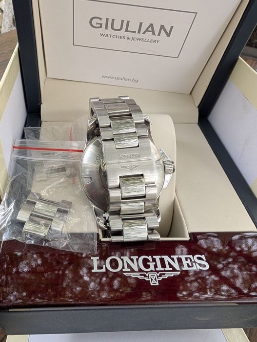 Longines 43mm без коронката с кутия и документи ку
