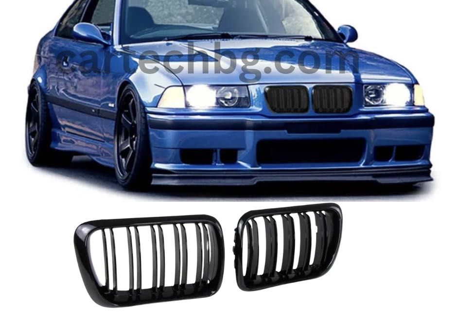 Двойни решетки М – BMW E36 – черен гланц – фейслифт - M Визия Тунинг