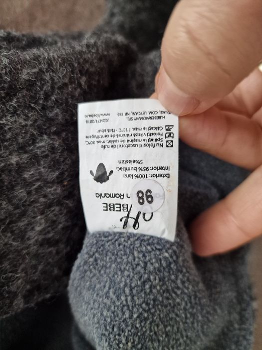 Salopeta copii din lana cu bretele Hbebe