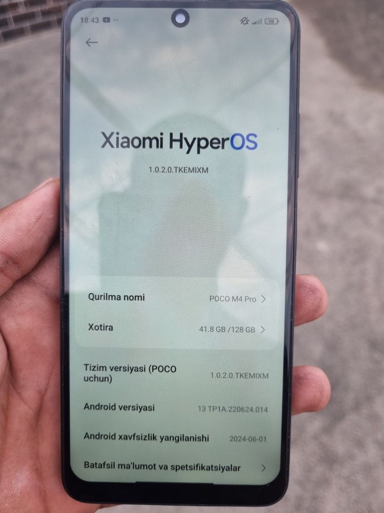 Poco m4 pro holati yaxshi 12 ram 128 rom