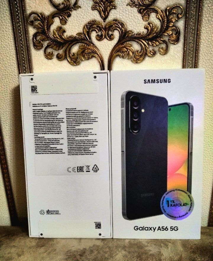 Samsung A56 8/128 Гб янги упаковка коробка документ комплект