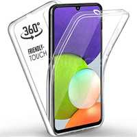 Прозрачен 360 Градуса Кейс за Samsung Galaxy A22 4G / A22 5G силиконов