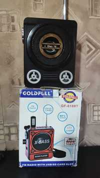 Портативная колонка Goldfull Радиоприемник с MP3 плеером для флешки