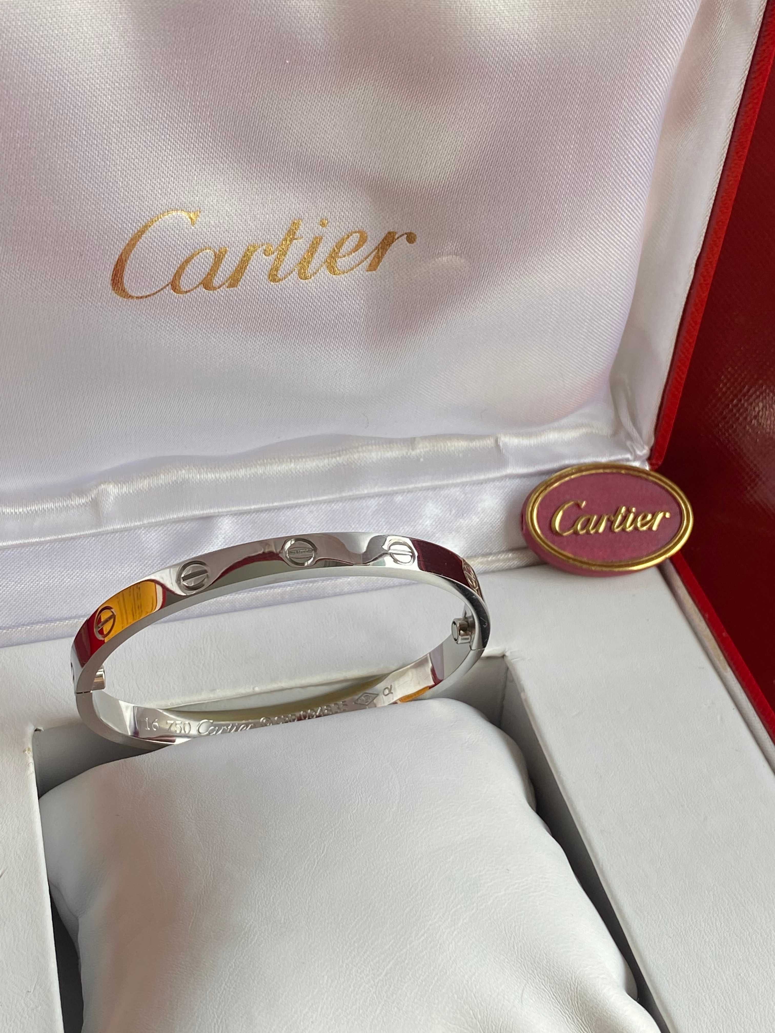 Brățară Cartier 16 White Gold 750