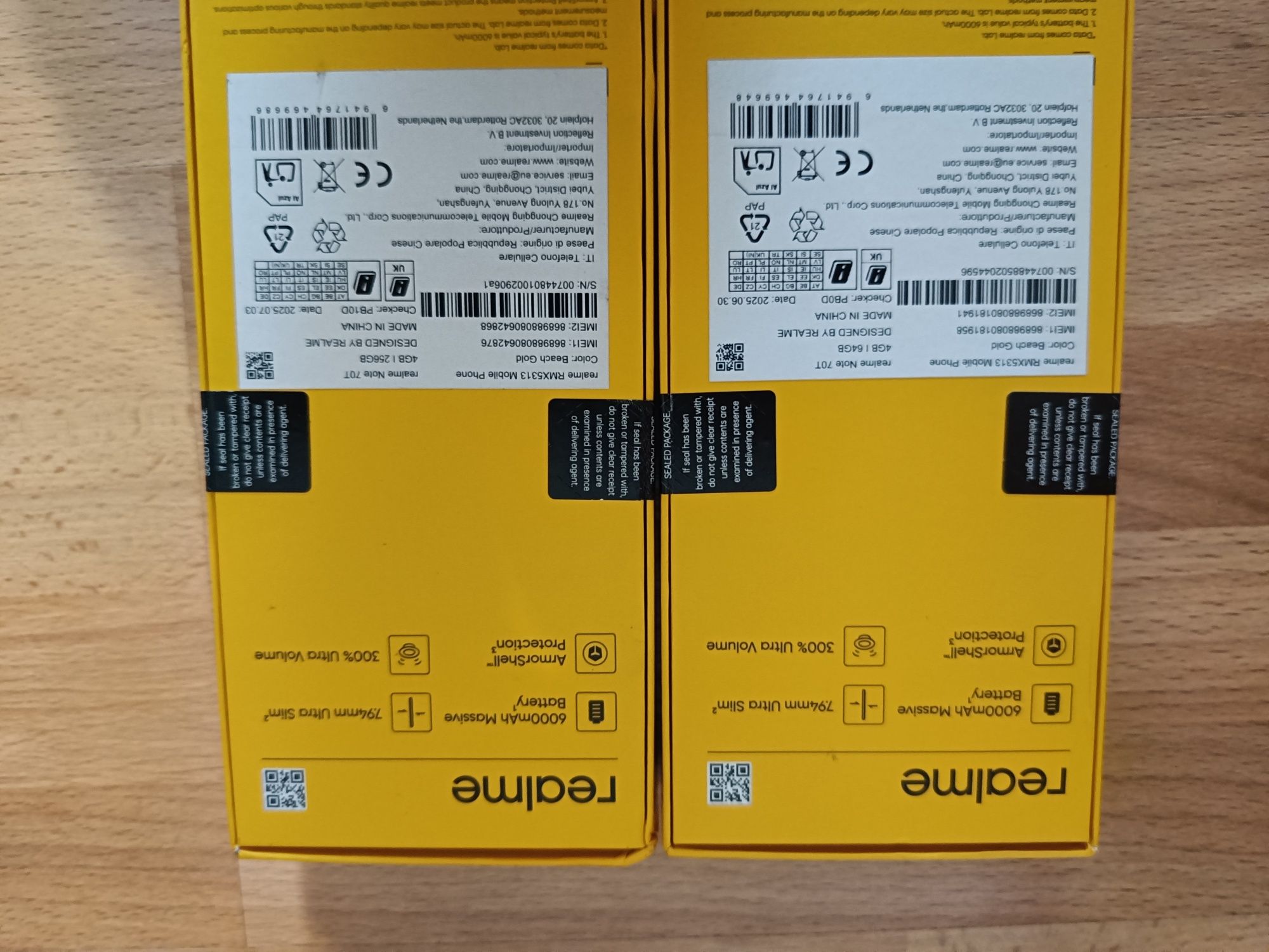 Промоция Realme note 70T gold
